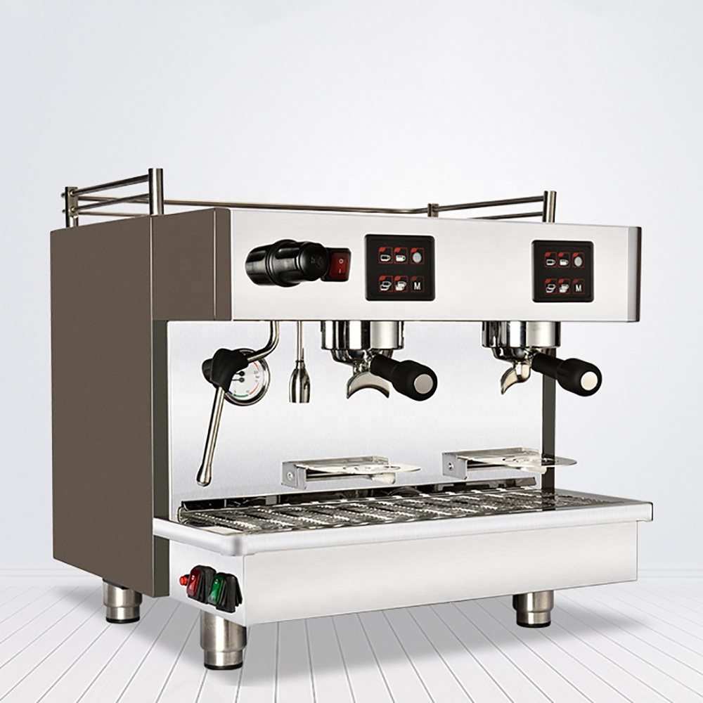 ST Caldeira Dupla Bomba de Palheta Rotativa Profissional de Aço Inoxidável Comercial Máquina de Café Expresso Semi Automática