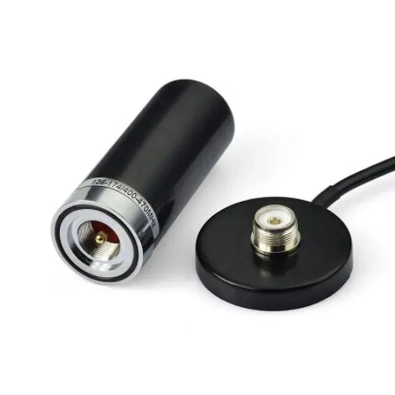 小型スチールガンアンテナ PL-259 磁気ベース外部モバイルカーラジオアンテナ 144/430MHz UHF/VHF デュアルバンドアンテナ空中 9 センチメートル