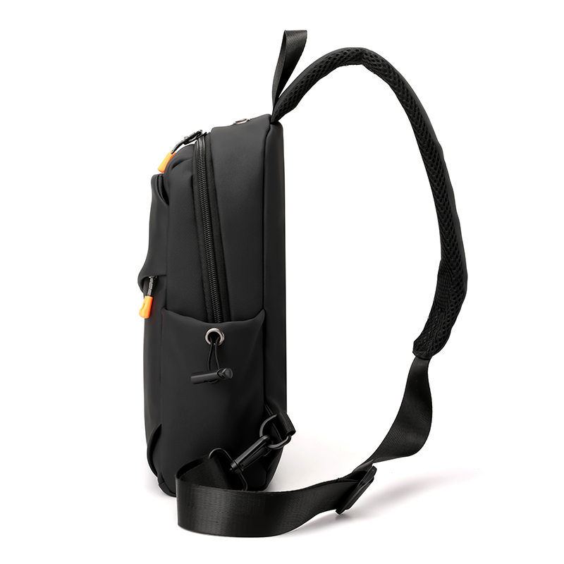 Toposhine High Beauty Authentic Chest Bag Durable High Grade Nylon Fabric Crossbody Bag Unisex One Shoulder Black Grey 2 Colors