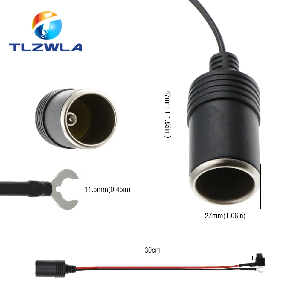 1 Chiếc Đồng Nguyên Chất Thuốc Lá Trên Xe Ô Tô Cáp Sạc Nữ Ổ Cắm Đầu Cắm Cáp Cầu Chì