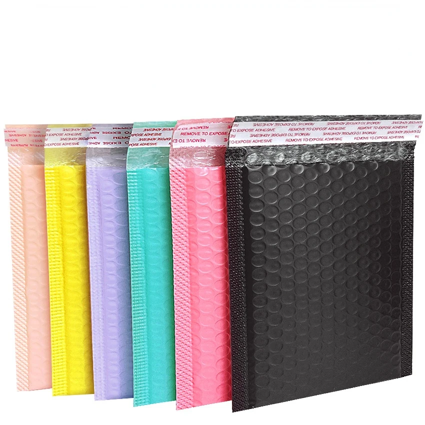20Pcs สีชมพูกระเป๋าฟองโฟม Self Seal กระเป๋ากันน้ำ Mailers จัดส่งถุงคริสต์มาสของขวัญบรรจุภัณฑ์อุปกรณ์