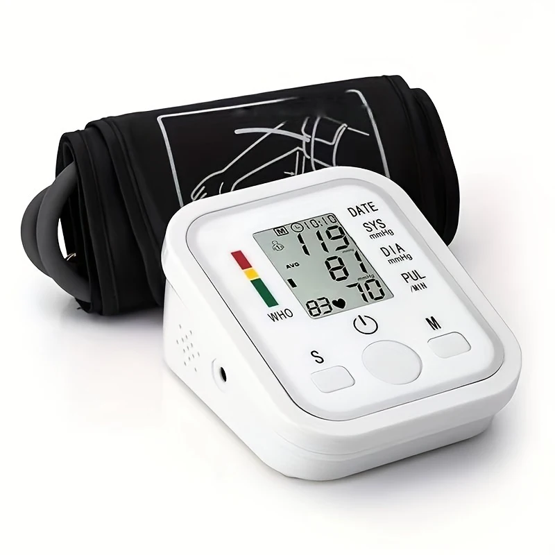 Nuevo Monitor de presión arterial, tonómetro automático para la parte superior del brazo, medidor Digital de presión arterial, esfigmomanómetro médico BP, pulso