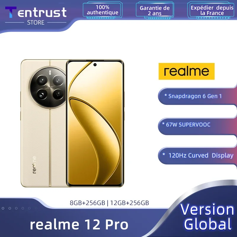 [Estreno mondiale] realme 12 Pro 5G Smartphone Teleobiettivo da 32 MP Fotocamera per ritratti Sony IMX882 OIS Fotocamera Snapdragon ®   Processore 6 Gen 1