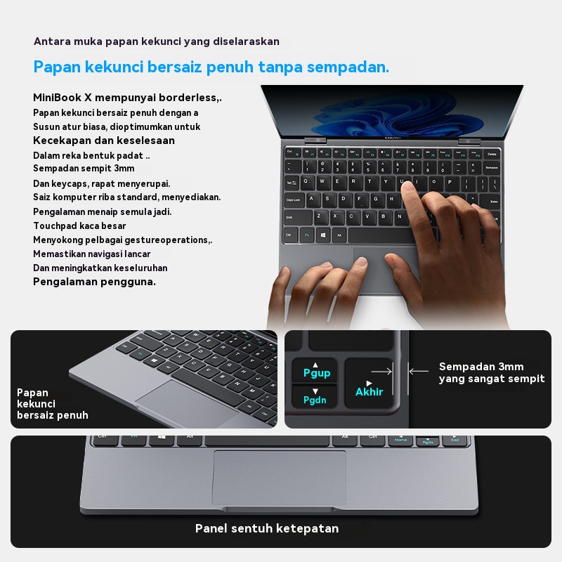 Ноутбук CHUWI MiniBook X 2 в 1 Intel N150 (до 3,6 ГГц) 512 ГБ ПЗУ 16 ГБ LPDDR5 10,51 дюйма 1200x1920 FHD IPS Ноутбук с Windows 11