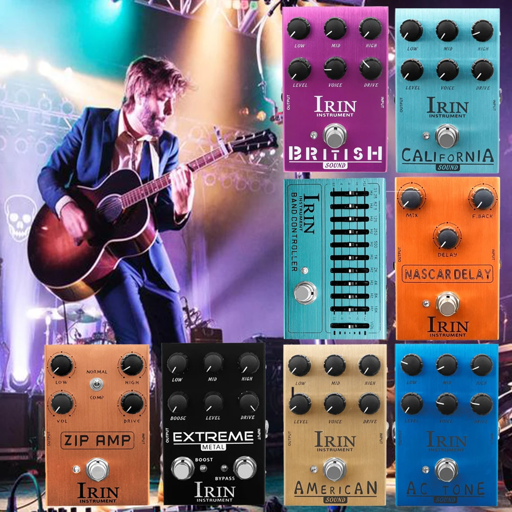 IRIN Guitar Effect Pedal Overdrive Distortion Speakers Analog Classic British Rock Effect True Bypass Electric Bass Guitar Pedal