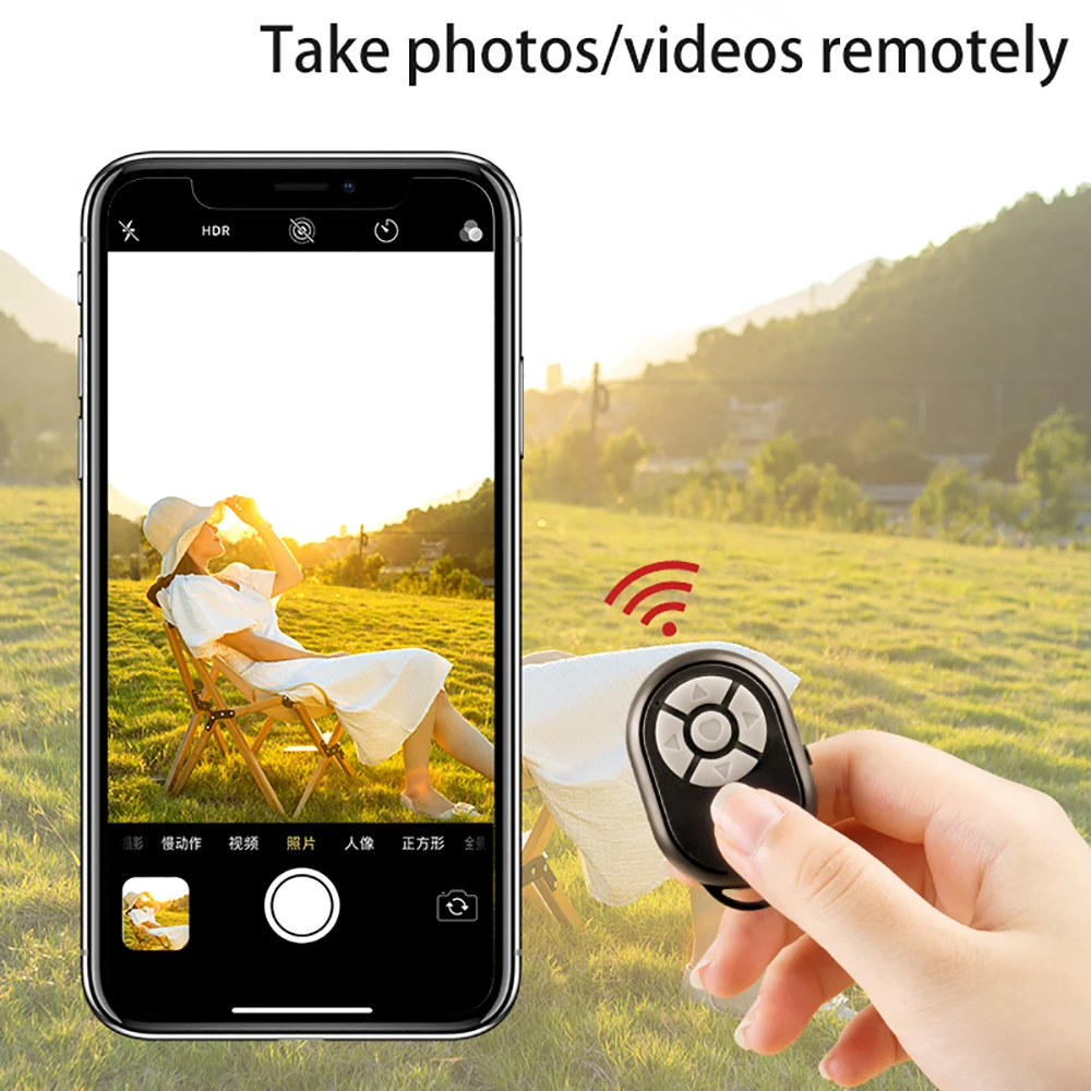Wireless Bluetooth Controller Mobile Selfie Remote for iPhone Xiaomi Redmi Samsung Tiktok Mobile Phone Universal Remote Control