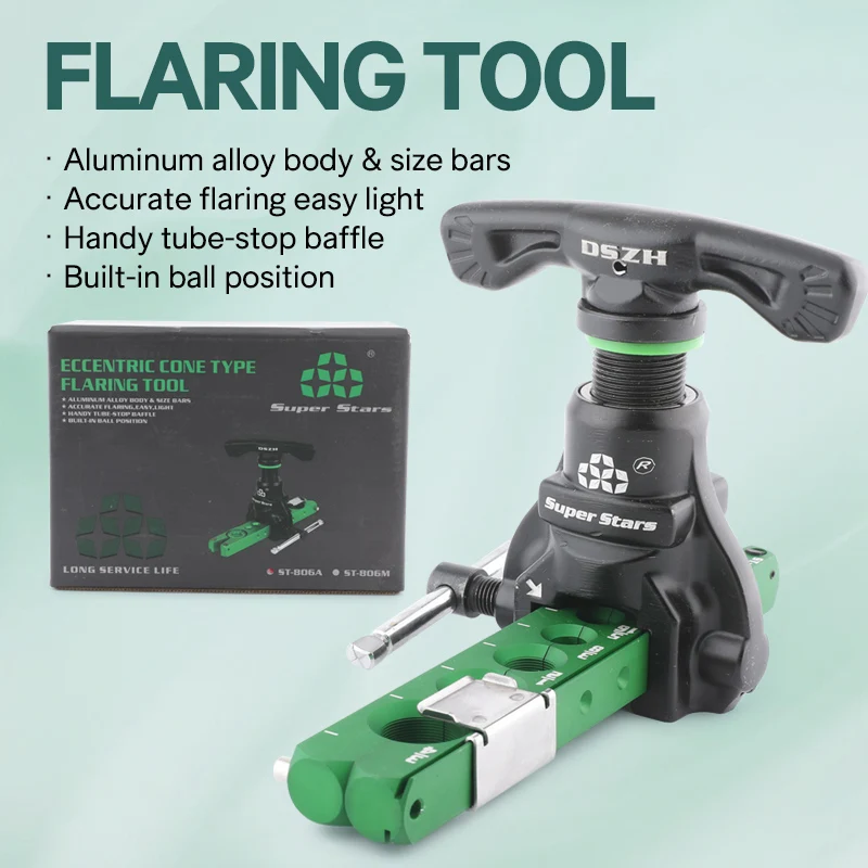 DSZH ST-R806FT  806FT Copper Pipe Expander Set Air Conditioner Flare Tool Pipe Flaring Tool Set Tube Expander Tools