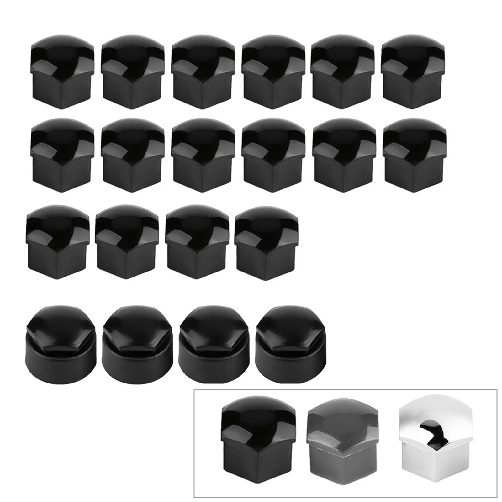 20Pcs/set 17mm Nakrętki kół samochodowych Zestawy osłon antykorozyjnych Auto Hub Screw Cover Nakrętka samochodowa Śruba Dekoracja zewnętrzna