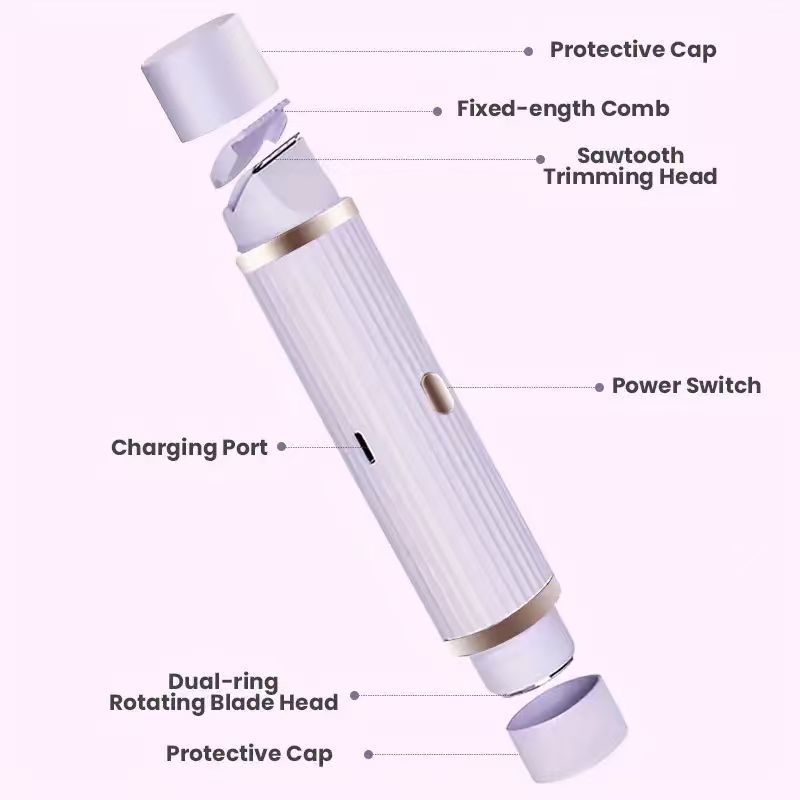女性のための2-in-1電気シェーバー,ポータブル,ウェットおよびドライ脱毛器,眉毛,顔,脚,脇の下に適しています