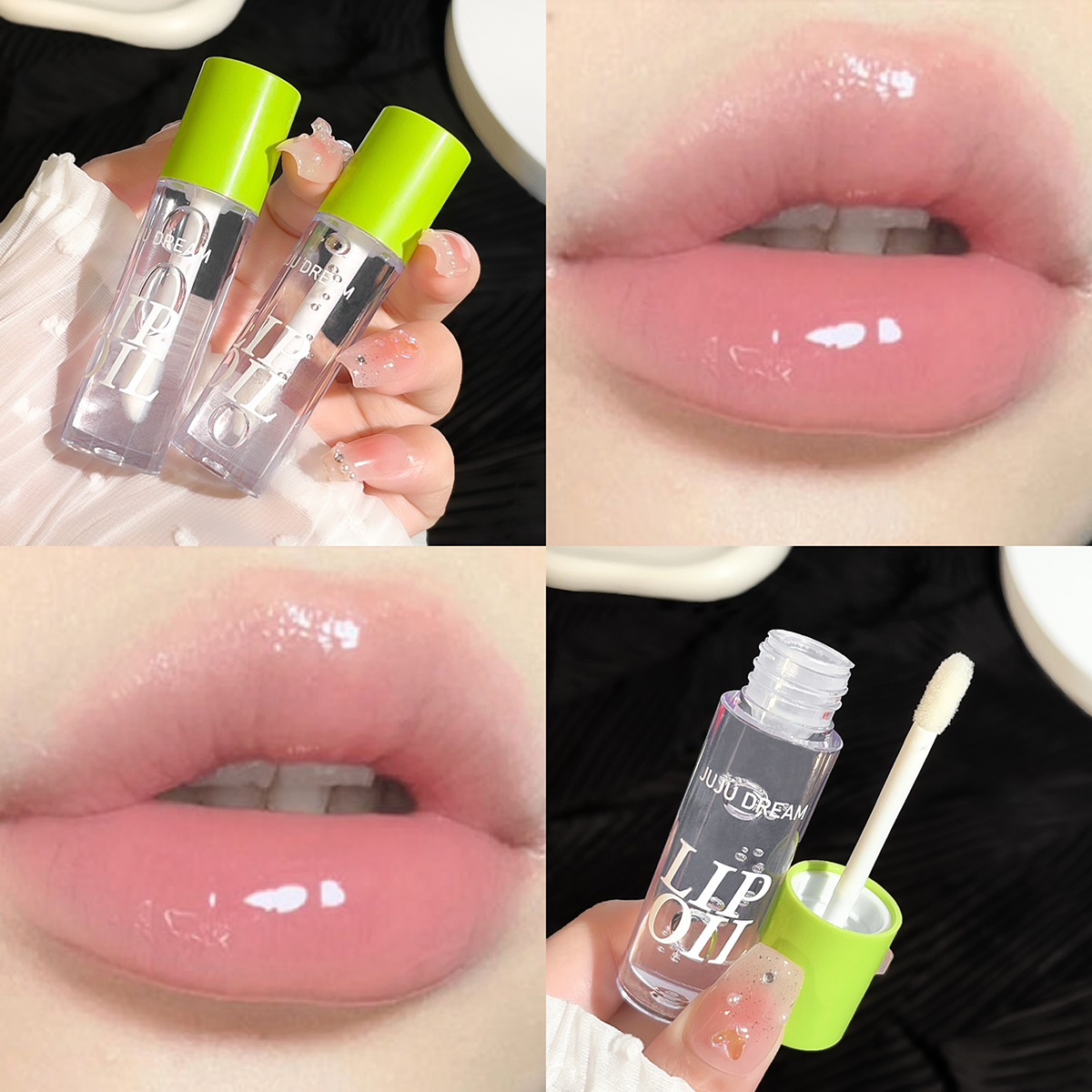 Candy-Colored Jelly Lip Oil with Glossy, Hydrating, Glass-Like Finish for Plump, Lush Lips; Lip Gloss for Layering