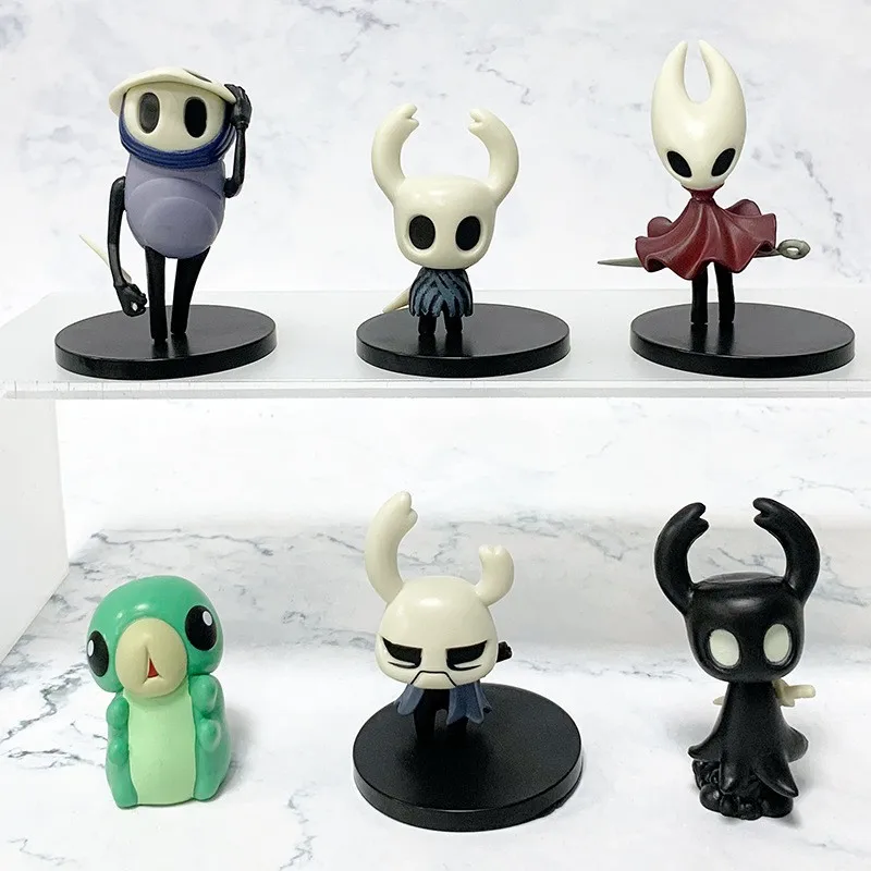 6 teile/satz Hollow Knight Hornet Anime Action Figure Spielzeug 4-11 cm