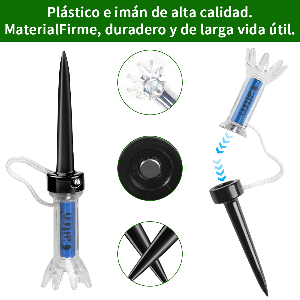 Juego de camisetas de golf de plástico magnético Caiton 5 piezas, 360 °   Rebote, 3 tamaños: accesorios de golf premium para mejorar la precisión y el rendimiento
