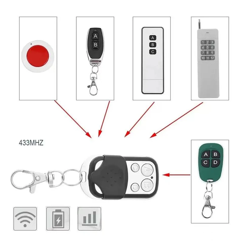 5/10PCS Universale Clonazione Duplicatore Chiave di Controllo Remoto 433MHZ 433.92MHZ Clone Apprendimento Rolling Code Per Cancello Porta Del Garage