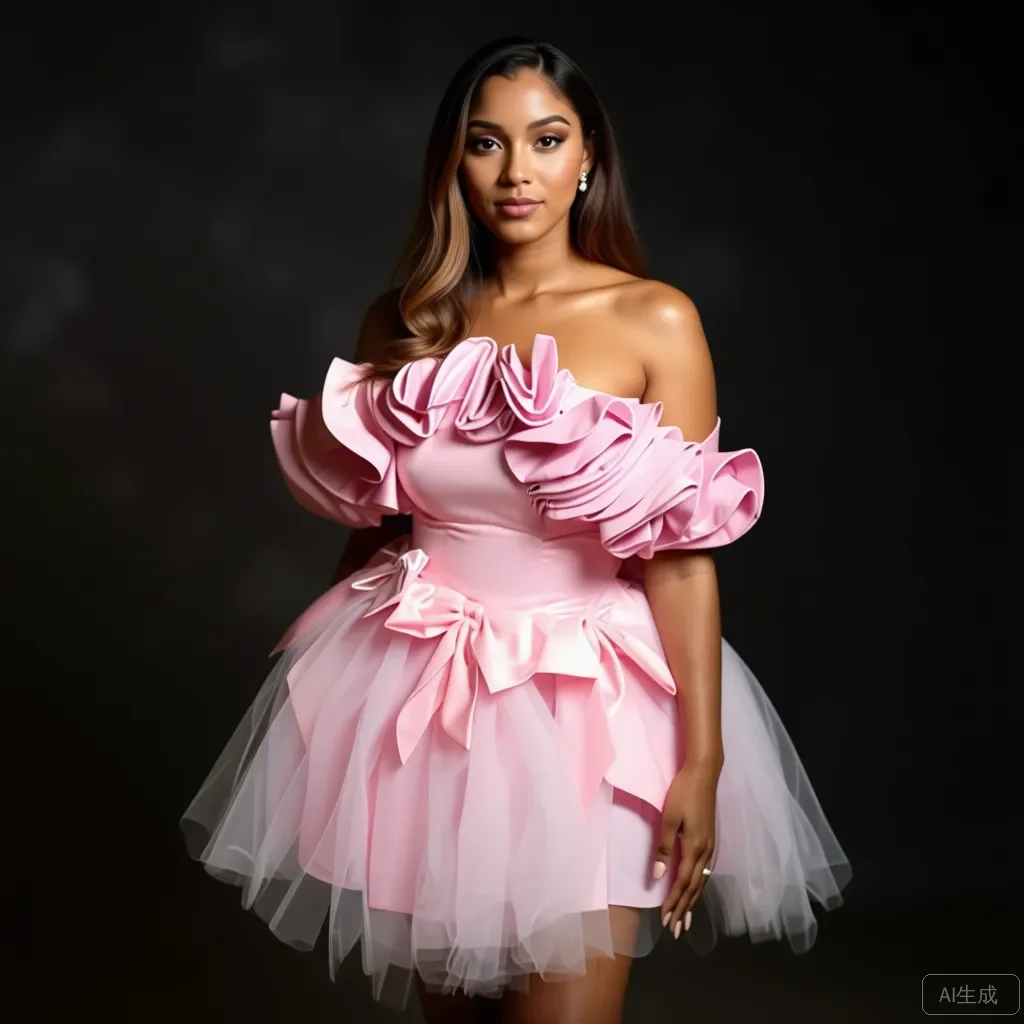 2026 Heißer Verkauf Rosa Satin Off-Shoulder Rüschen Kurzes Abendkleid A-Linie Abschlussball-Partykleid Hochzeitsgastkleid, Sommercocktail
