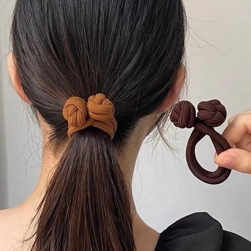 Acessórios de cabelo elásticos altos simples do temperamento da faixa de cabelo para mulheres