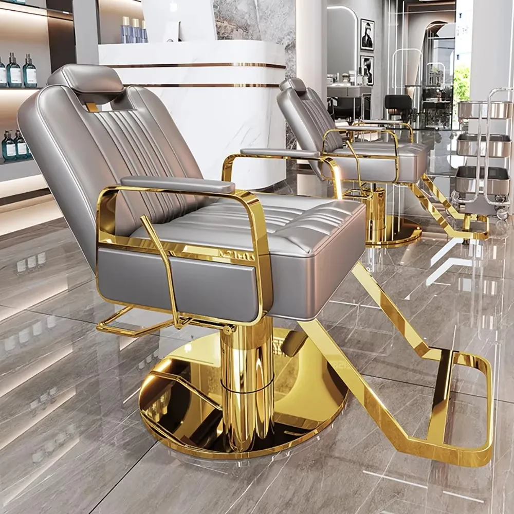 โมเดิร์นเก้าอี้ตัดผมมืออาชีพหรูหราแฟชั่น Delicacy Salon เก้าอี้ ERGONOMIC Beauty Sillon Barberia Profesional Salon เก้าอี้