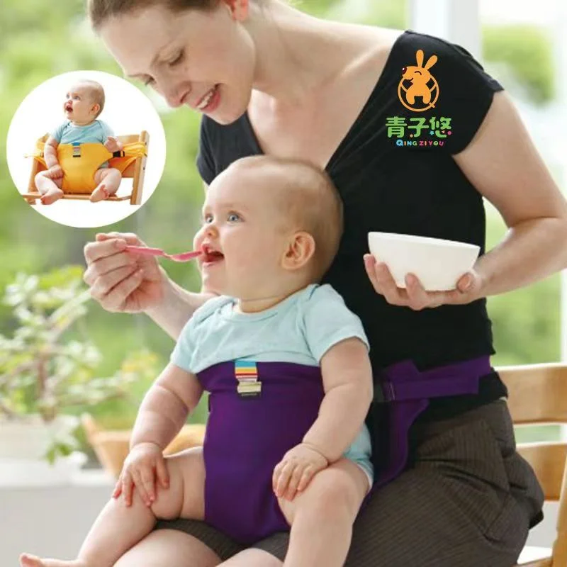 Assento infantil portátil, cadeira de jantar para bebês, cinto de segurança, material macio, cuidar para bebês todos os dias