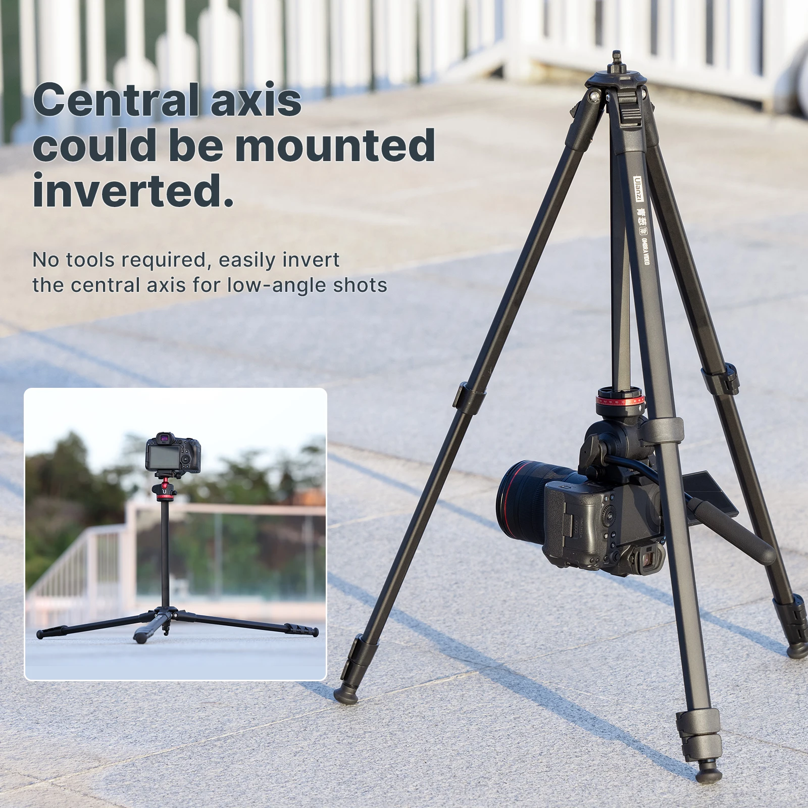 Ulanzi ombra 1,6 m video reise stativ 360 ° panorama fluid drag pan stativ max last 6kg arca schweizer platte für dslr kamera