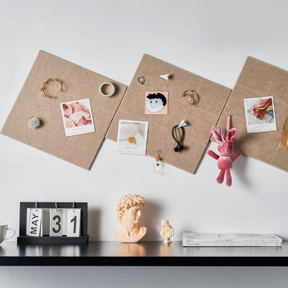 Soundproof แผงภาพพื้นหลังข้อความพื้นหลัง Felt Pin Board ประกาศภาพวาด Works Felt Display Board สํานักงาน