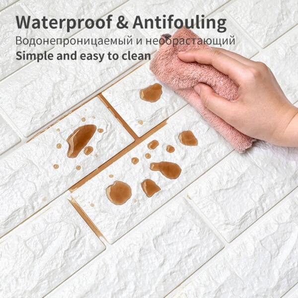 3D Self-กาววอลล์เปเปอร์ 70 ซม.* 1/5/10Mต่อเนื่องกันน้ําอิฐสติ๊กเกอร์ติดผนังห้องนั่งเล่นห้องนอนเด็กตกแต่งบ้าน