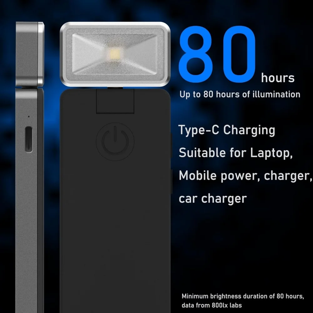 Luz LED recargable con Clip para libros, 3 colores, 5 brillos, luz nocturna de lectura para cama, lámpara marcapáginas con protección ocular, Mini lámpara para libros