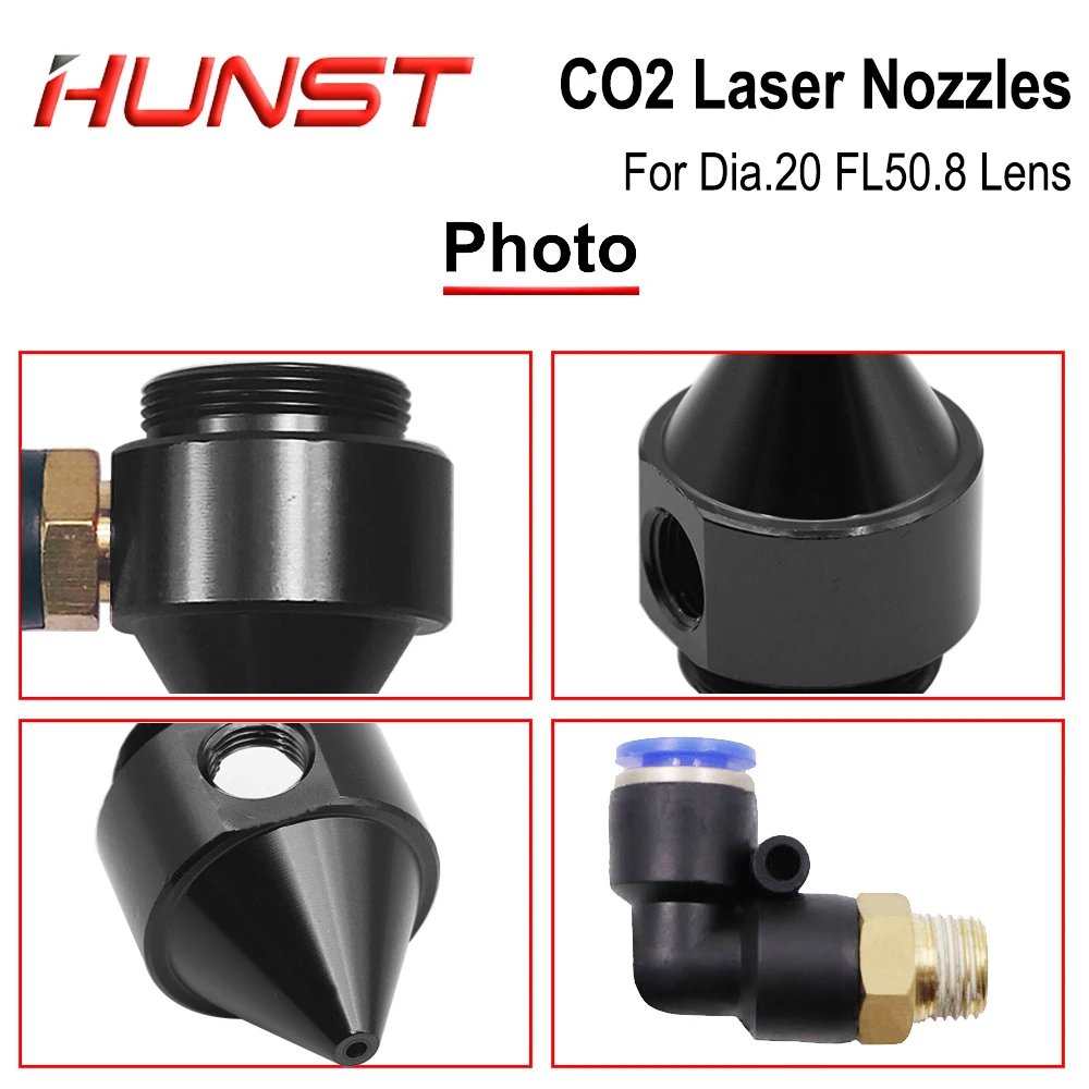 HUNST Laser Air Nozzle for Diameter 20mm FL50.8mm Lens ,for Laser Head at CO2 Cutting and Engraving Machine