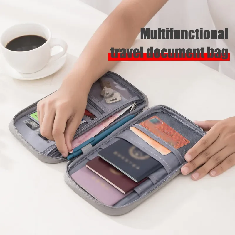 1PC Portable Travel Plane Bag Impermeável Alta Qualidade Business Passport Bag Multi-funcional Catiônica Document Storage
