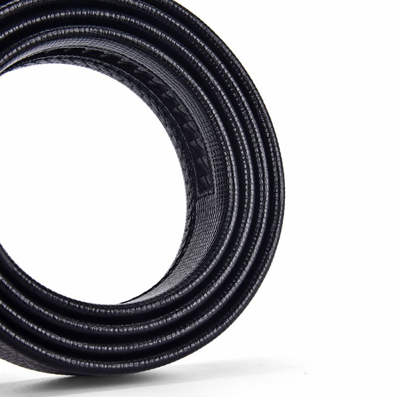 高品質メンズレザーベルトメタル自動バックル仕事ビジネスブラック牛革 PU ストラップ