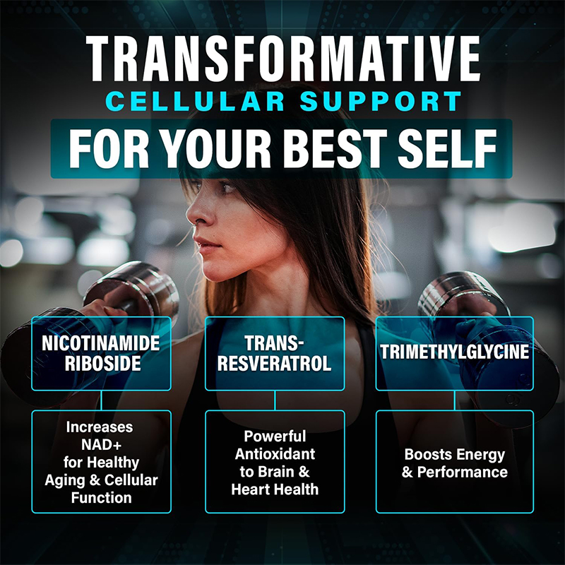 NAD サプリメント、1500mg - レスベラトロール、スタミナ、健康な老化を含むリポソーム NAD+ サプリメント - ストレングス カプセル