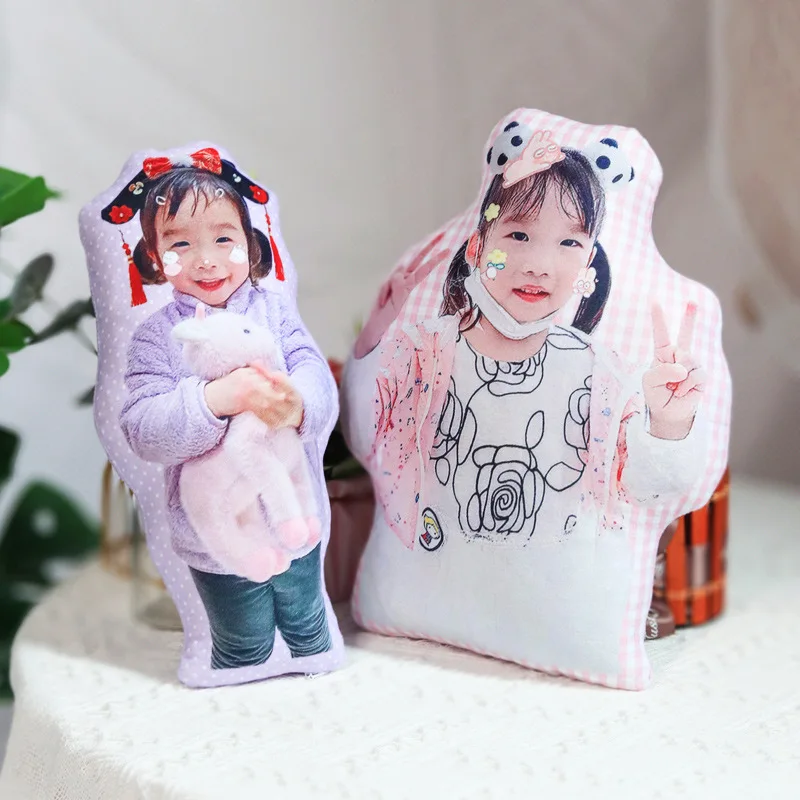 Cá Tính Ảnh DIY Hình Người Đệm Cặp Đôi Đồ Chơi Búp Bê Nhồi Bông Bạn Trai Gối Búp Bê Tùy Chỉnh CHA Lifesize Hình Đệm