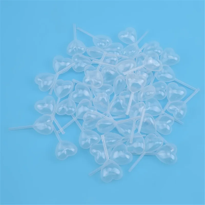 50 pz 4 ml Contagocce Liquido Trasparente Mini Forma di Cuore Pasteur Pipetta Plastica Spremere Contagocce Cupcake, Cioccolato