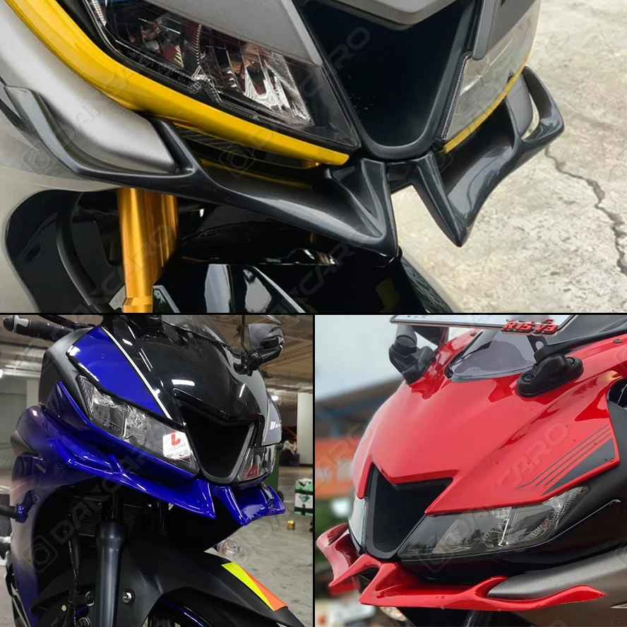 오토바이 프론트 페어링 윙렛 윙 가드 커버 YAMAHA R15 V3 2017 2018 2019 2020 2021 BAJAJ PULSAR RS200 액세서리