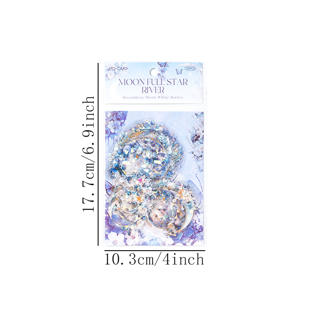 8 スタイル 20 ピース/パックヴィンテージムーン子猫ステッカーパック三次元レーザーゴールドハンドブック素材 DIY 装飾ステッカー