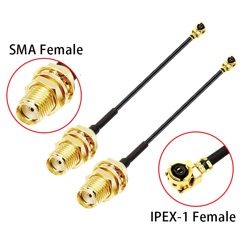 RF1.13 SMA Female to ufl U.FL IPX IPEX1 Удлинительный кабель RF Коаксиальный адаптер в сборе Кабель с косичкой для модуля 3G 4G WIFI mini pcie