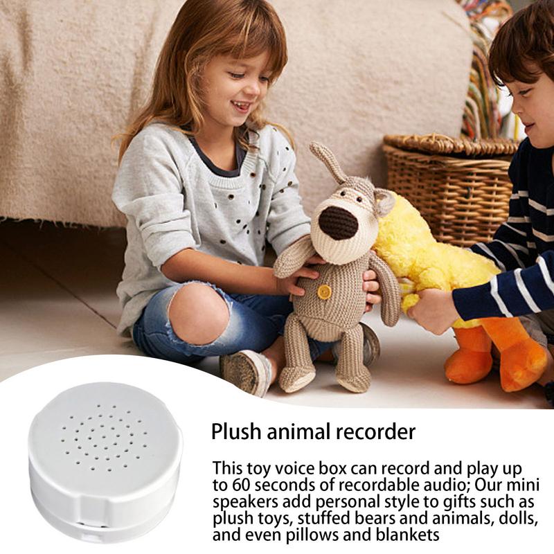 Stuffed Animal Sound Recorder 60 Seconds Button Sound Box Toys Recording Device Plush Toy Custom Messages Recorder Voice Box