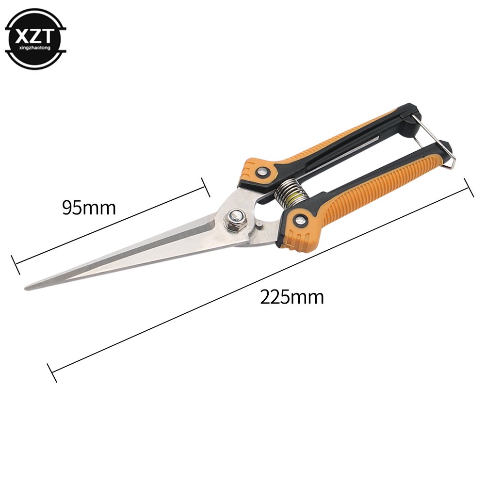Pruning Scissors Professional Garden Shears Straight Stainless Steel Blades Sharp Gardening Hand Pruner For Garden Fruits Plants