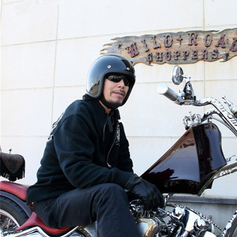 TT & COCASCOS ไฟเบอร์กลาสน้ําหนักเบา Retro Vintage สไตล์ 3/4 เปิดหน้ารถจักรยานยนต์สกู๊ตเตอร์ Moped ATV หมวกกันน็อก DOT ECE ได้รับการอนุมัติ Kask