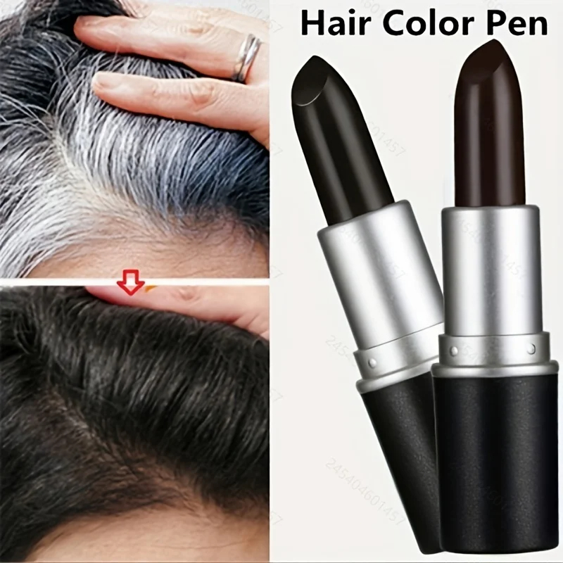 1 Uds. Bolígrafo para teñir el cabello, nuevo tinte temporal rápido para cubrir el cabello blanco