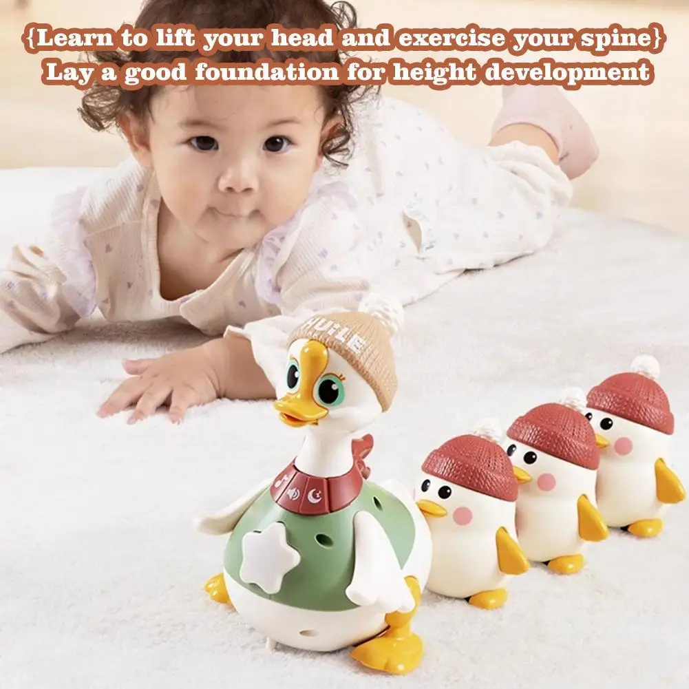 Baby Toy Swing Duck Toy Cartoon Press Vehicles Glide Animal Inertia Pull Back Cars Early Education Toys For Toddlers