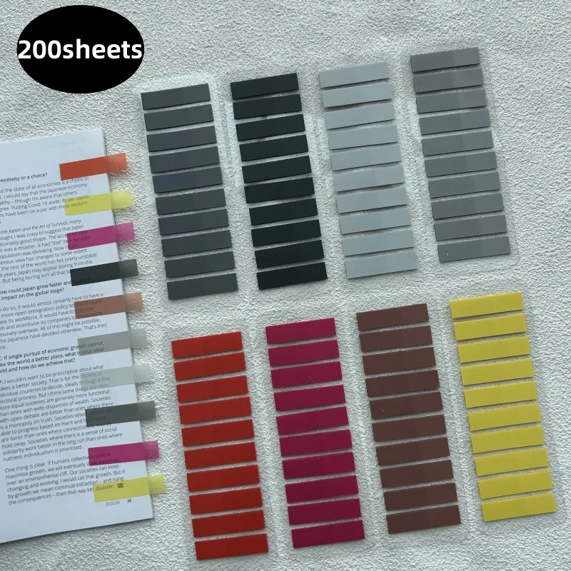 200 PcsTransparent Colorful Index Creative Memo Pads Office School Stationery Self-Adhesive Kawaii Stickers Sticky Note