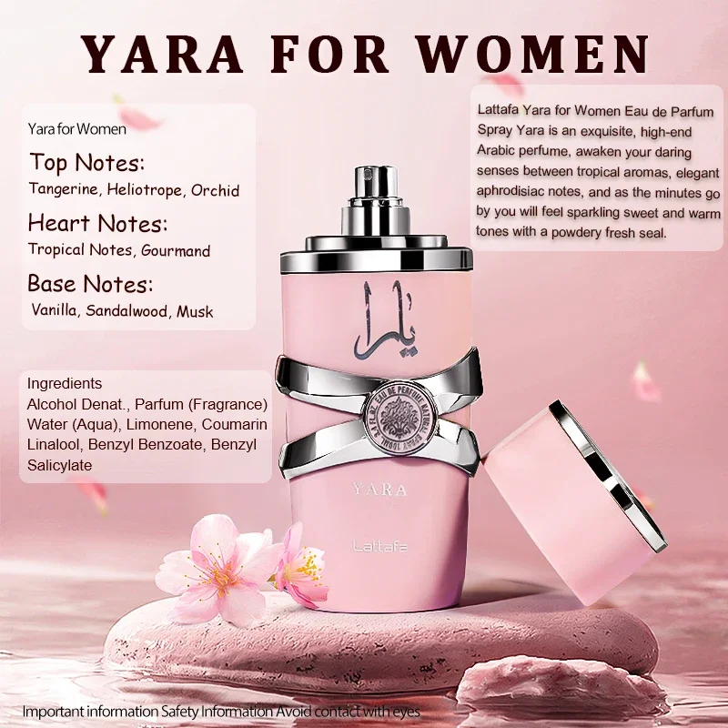 100ml น้ําหอมสําหรับชาย Original สเปรย์น้ําหอมระงับกลิ่นกายสําหรับบุรุษและสตรีของขวัญ Yara Moore Douce Asad A Lasting Date Deodorants