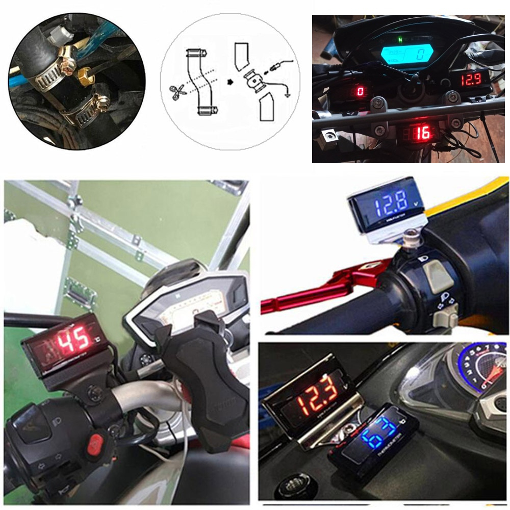 Мини-метр температуры воды для мотоцикла KOSO для XMAX 250 300 NMAX CB 400 CB500X, датчик температуры воды, адаптер для скутера и гонок