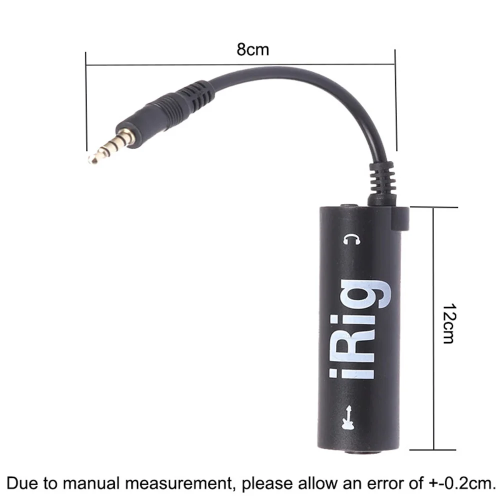 1 pc IRIG guitar interface converter 3.5mm audio cable with low background noise, high fidelity frosted anti scratch feature
