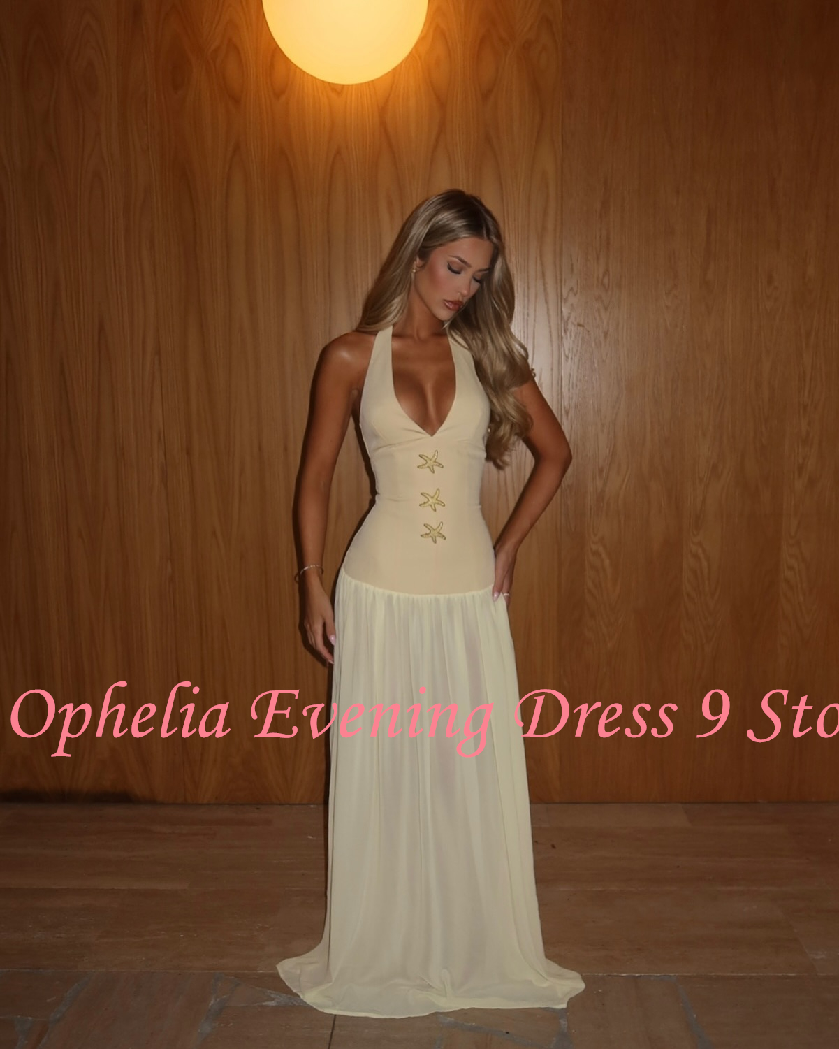 Aangepaste moderne halter chiffon mouwloze avondjurken elegante rechte vloerlengte beroemdheidsjurken vestido de noche