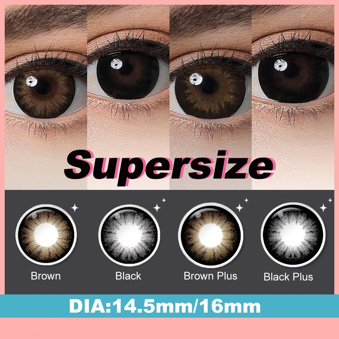 Magister 1 Pair Contact Lenses For Eyes Beauty Pupils Big Black Lenses Comestic Eye Color Lens 16mm Color Contact Lenses