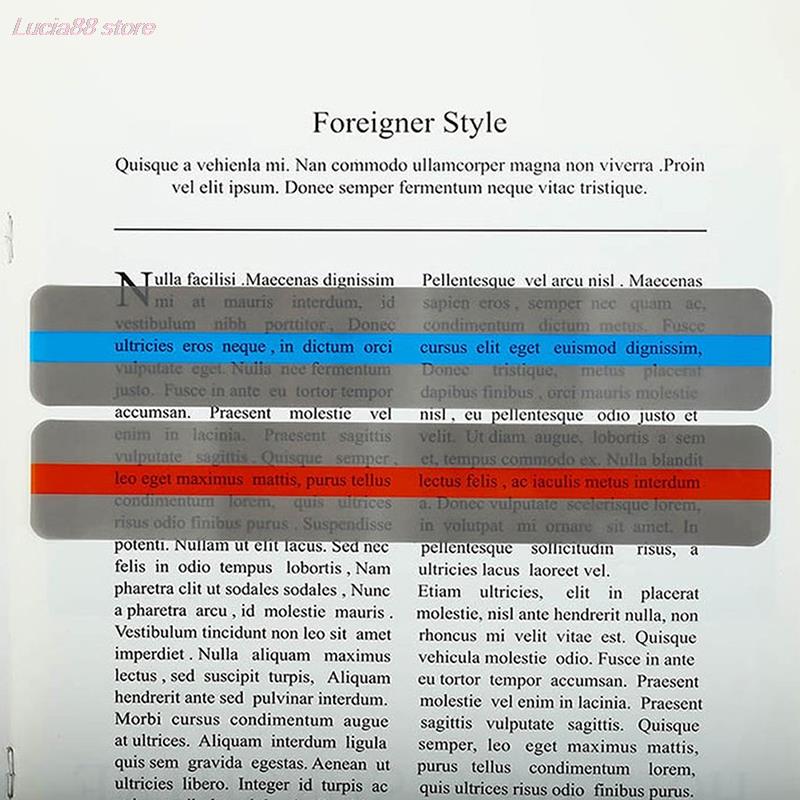 6Pcs Geführt Lesen Streifen Highlight Farbige Overlays Bunte Lesezeichen Lesen Tracking Herrscher Für Dyslexics