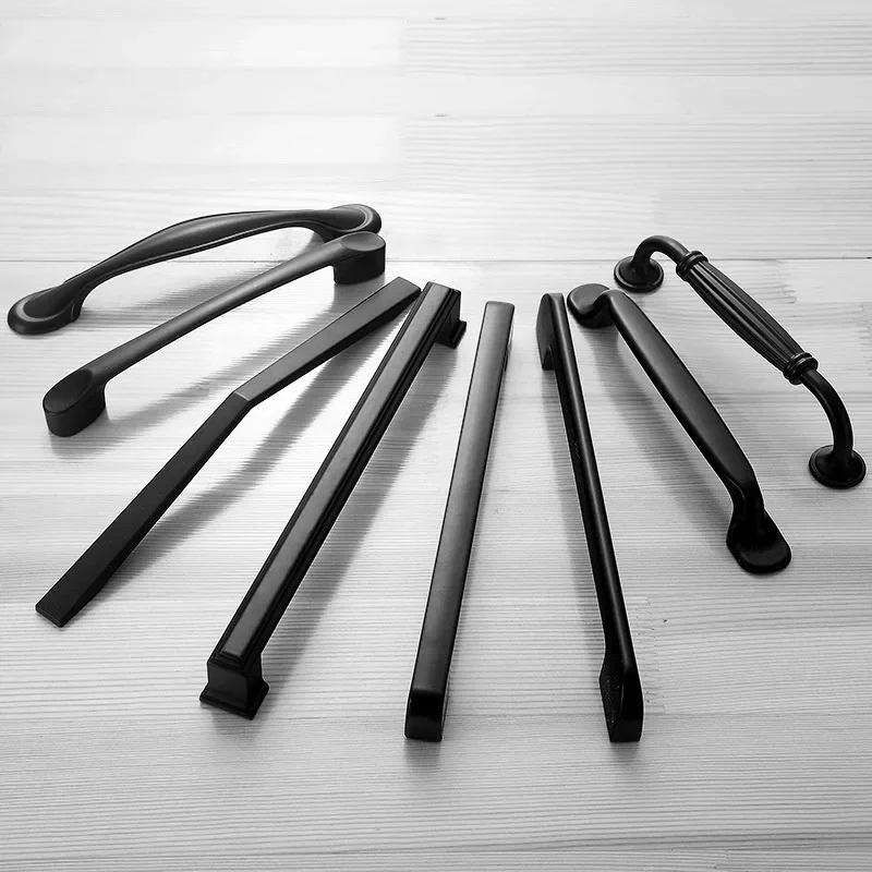 Tay Cầm Màu Đen Đồ Tủ Núm Muebles Tay Cầm Bếp Tay Cầm Ngăn Kéo Núm Tủ Kéo Tủ Tay Cầm Núm