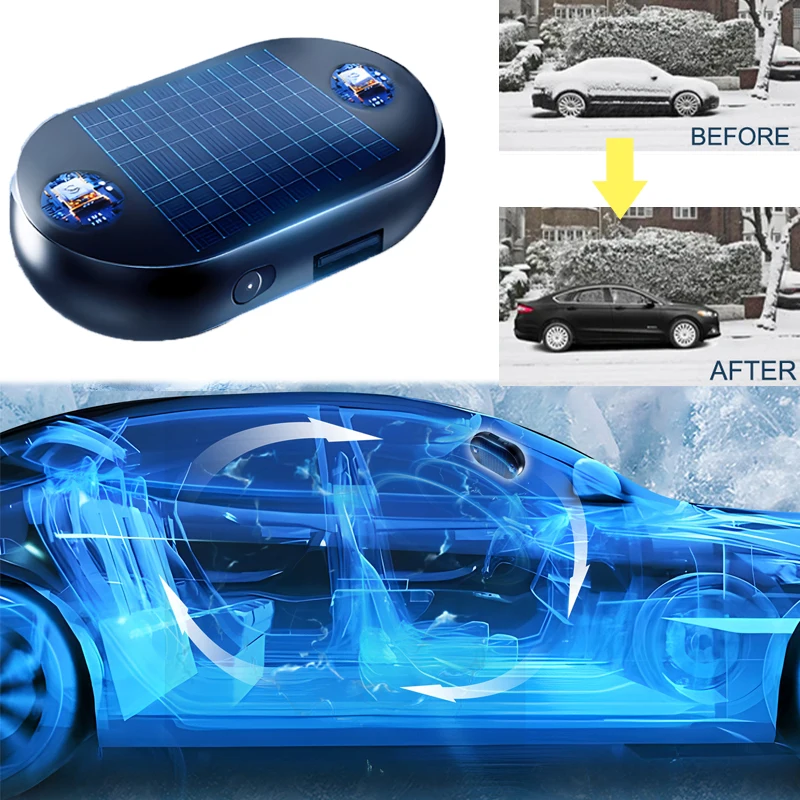 Dispositivo electromagnético De eliminación De nieve para coche, instrumento De eliminación De nieve anticongelante, eliminador De nieve Solar para coche, descongelador, parabrisas De Icer