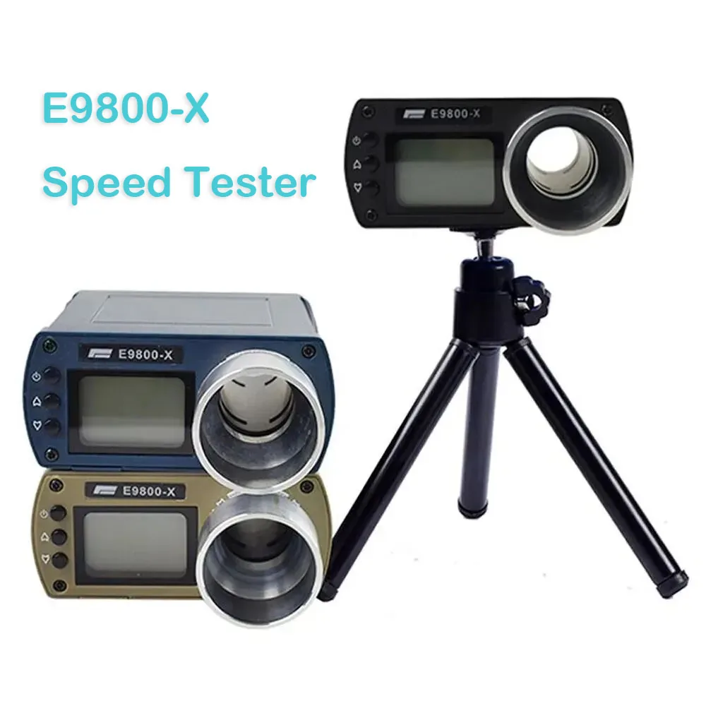 Cronógrafo de velocidad de disparo de bala E9800-X, instrumentos de medición de disparo, cronógrafo para disparar, cronómetro LCD, probador de velocidad