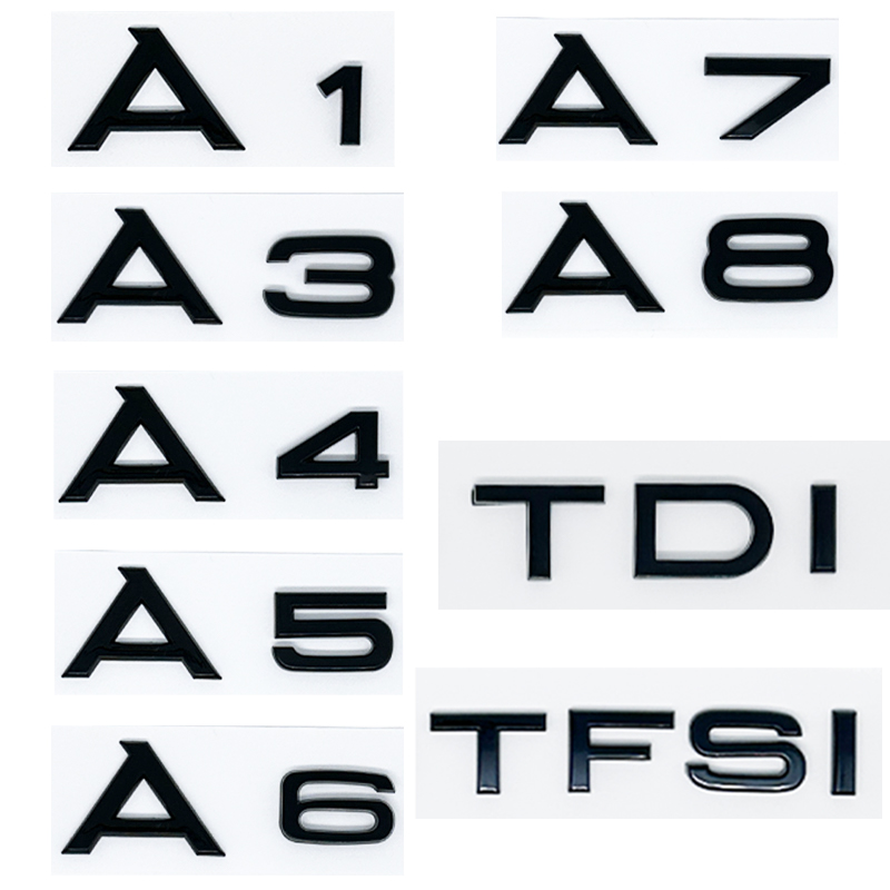 3D ABS Black S Line A1 A3 A4 A5 A6 A7 A8 TDI TFSI Логотип Эмблема Авто Значок Багажник Наклейка Для Автомобиля Наклейка на крыло Аксессуары